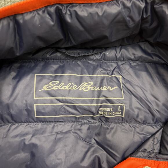 Eddie Bauer Pullover Jacket Womens Large Down Insulated Puffer Outdoor Coat - Picture 4 of 8